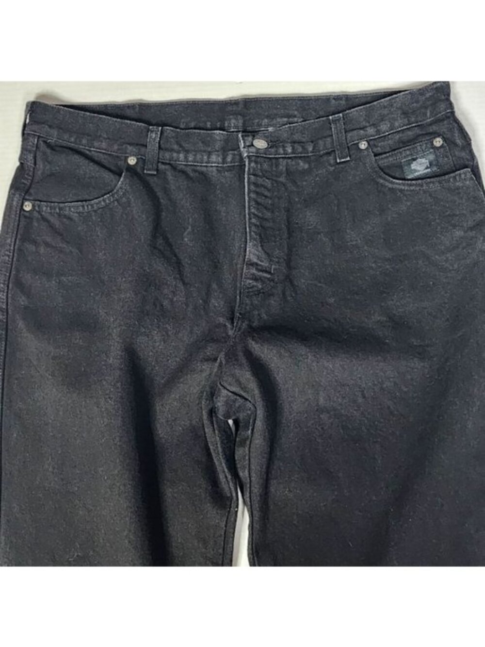 Harley-Davidson Vintage Womens Black 100% Cotton Bootcut Jeans Size 18L